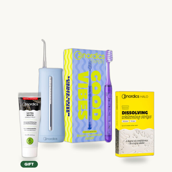 White Smile Promo Package + Gift - IA44 Blue - Dissolvable Strips 14 Days