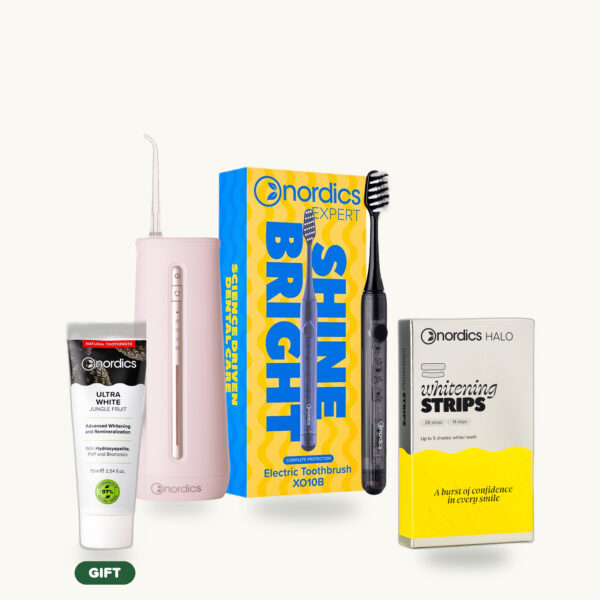 White Smile Promo Package + Gift - IA44 Pink - Whitening Strips 14 Days