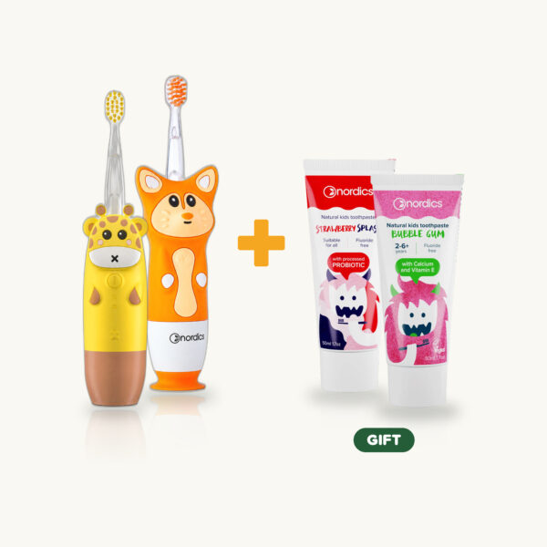 First Teeth Promo Package + Gift 2 Toothpastes with Probiotic and Bubble Gum Flavor